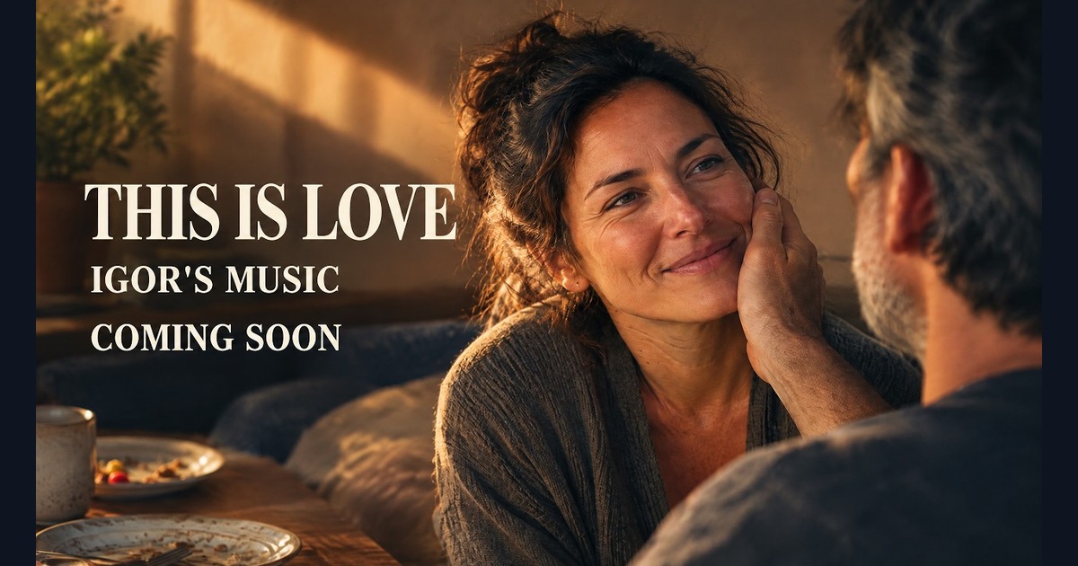 Official This Is Love YouTube thumbnail with a couple and Coming Soon text